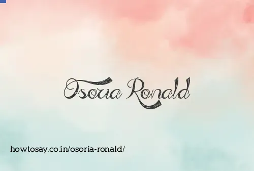 Osoria Ronald