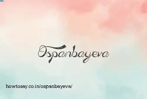 Ospanbayeva