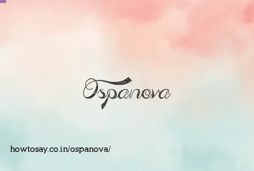 Ospanova