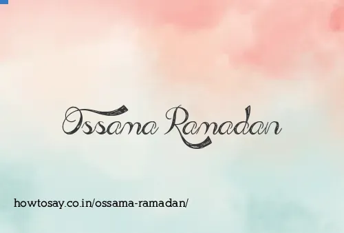 Ossama Ramadan