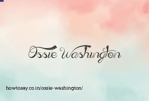Ossie Washington