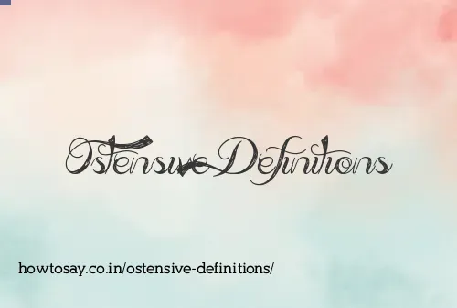 Ostensive Definitions