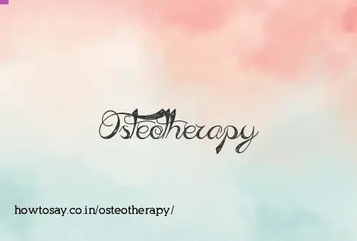 Osteotherapy