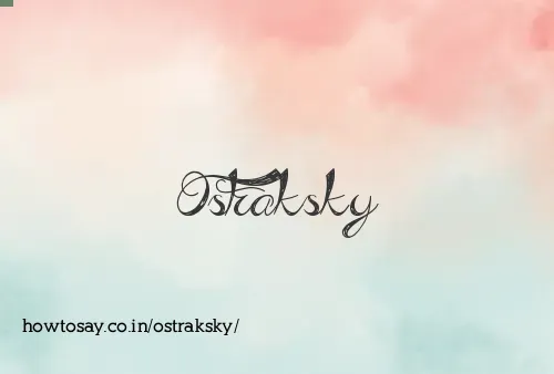 Ostraksky