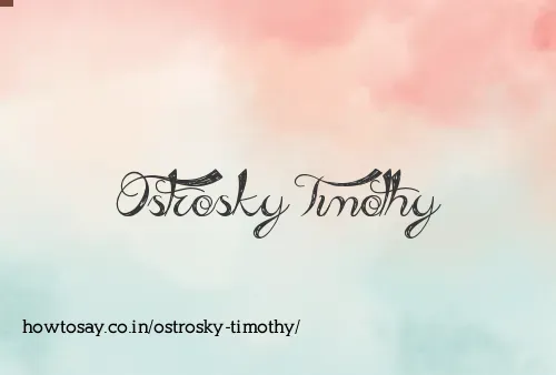 Ostrosky Timothy