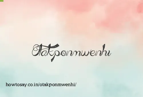 Otakponmwenhi