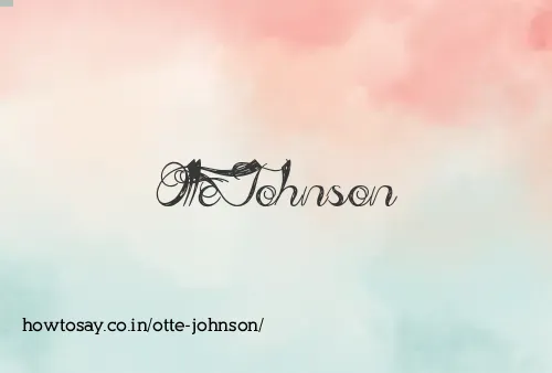 Otte Johnson