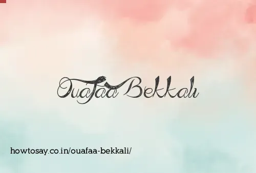 Ouafaa Bekkali