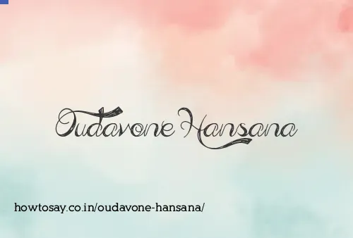 Oudavone Hansana