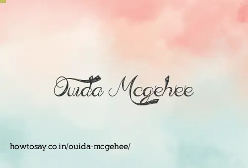 Ouida Mcgehee