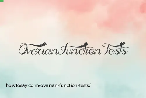 Ovarian Function Tests