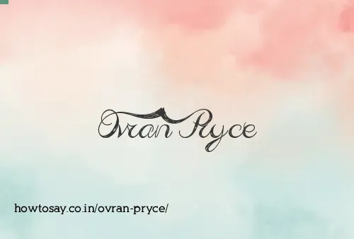 Ovran Pryce