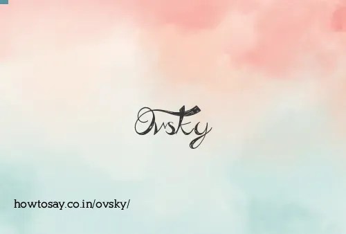Ovsky