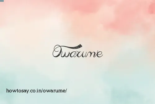 Owarume