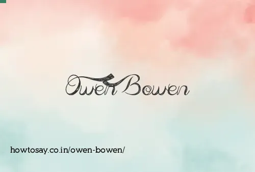 Owen Bowen