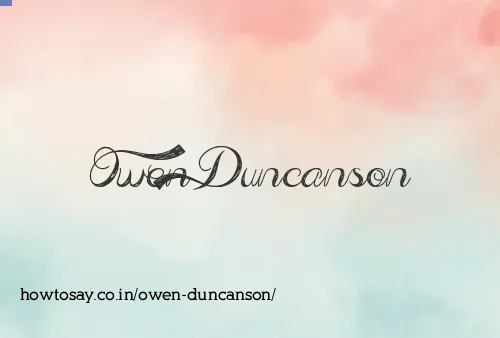 Owen Duncanson