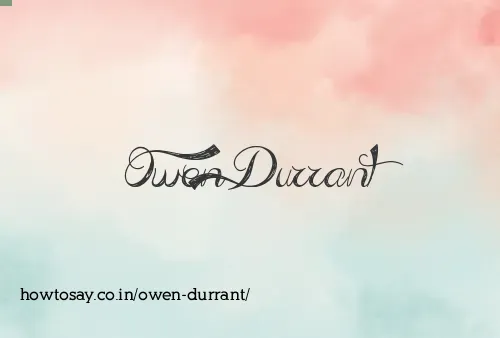 Owen Durrant