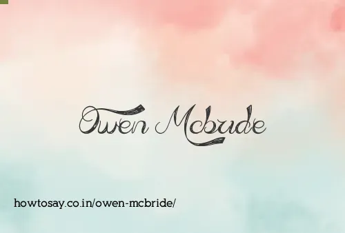 Owen Mcbride