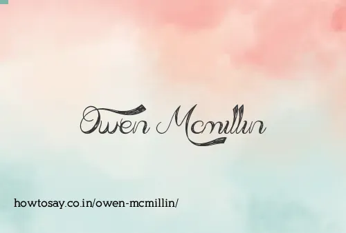 Owen Mcmillin