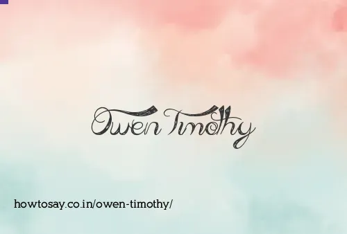 Owen Timothy