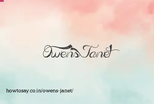 Owens Janet