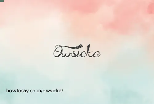 Owsicka