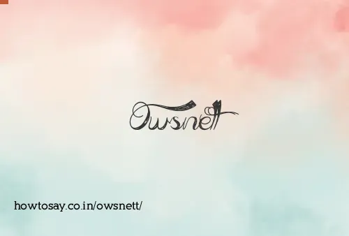 Owsnett
