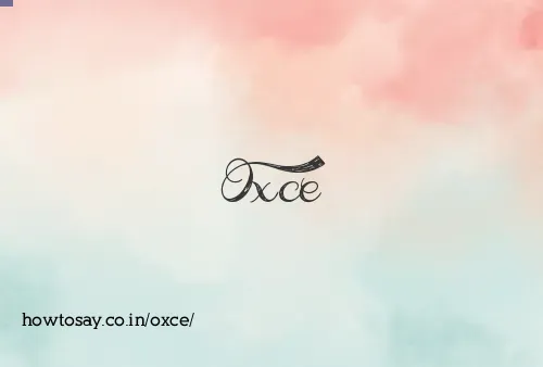 Oxce