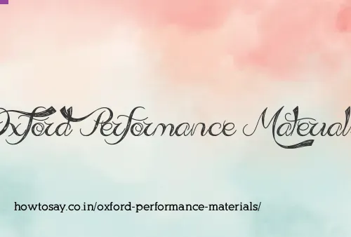 Oxford Performance Materials