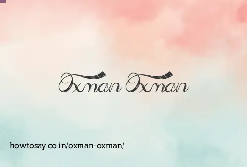 Oxman Oxman