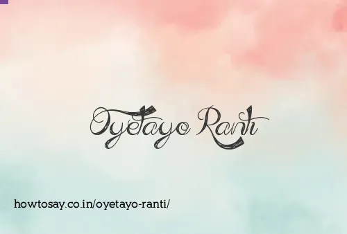 Oyetayo Ranti