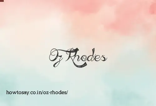 Oz Rhodes