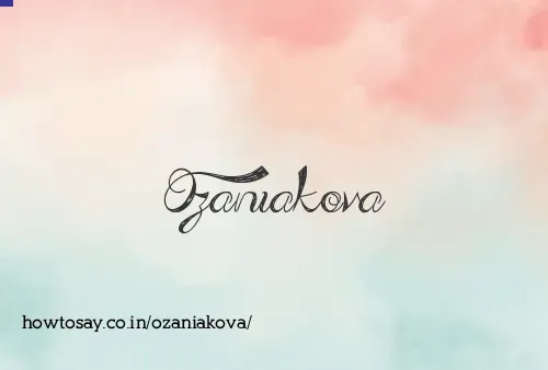 Ozaniakova