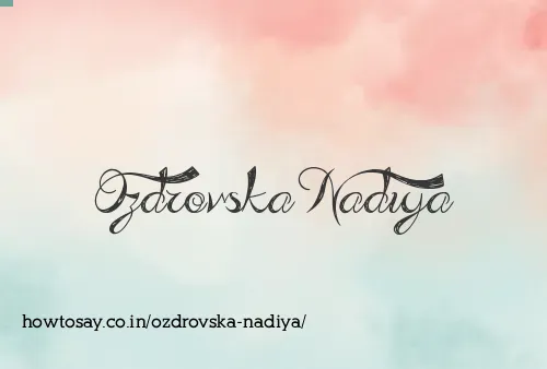 Ozdrovska Nadiya