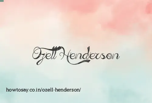 Ozell Henderson
