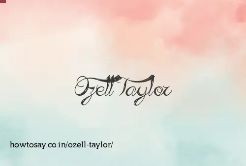 Ozell Taylor