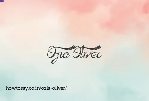 Ozia Oliver