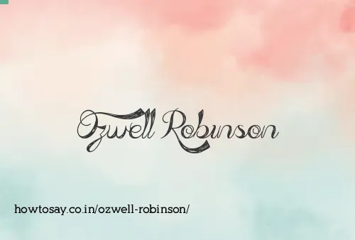 Ozwell Robinson