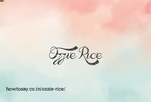 Ozzie Rice