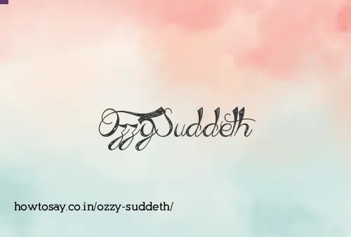 Ozzy Suddeth