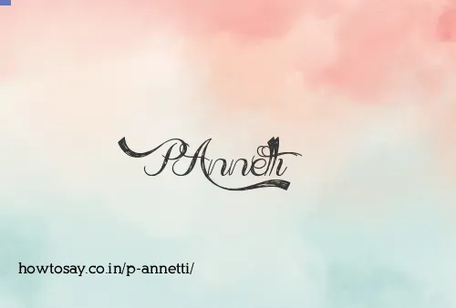 P Annetti