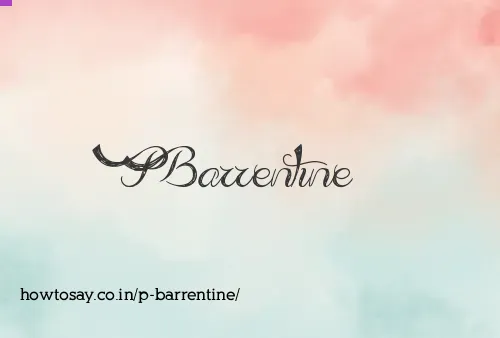 P Barrentine
