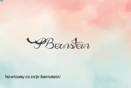 P Bernstein
