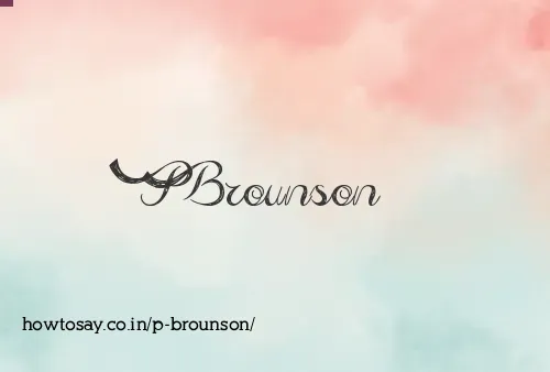P Brounson