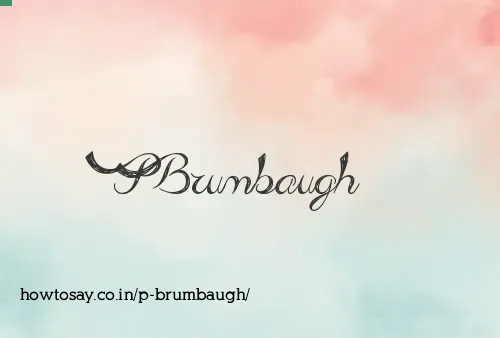 P Brumbaugh