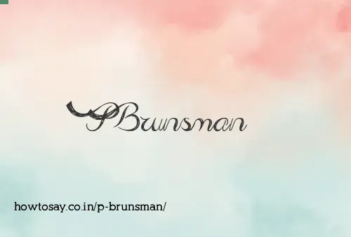 P Brunsman