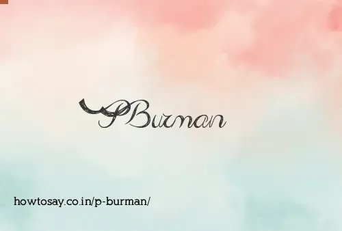 P Burman