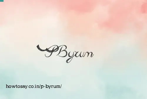 P Byrum