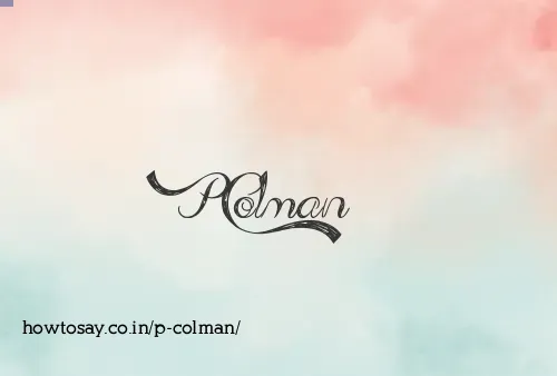 P Colman