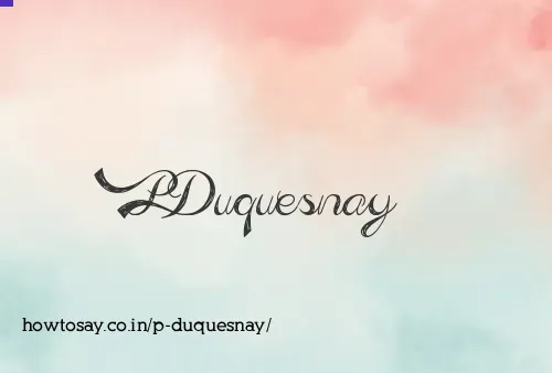 P Duquesnay